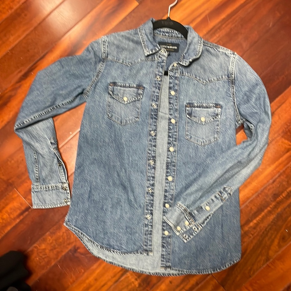 Denim button-down